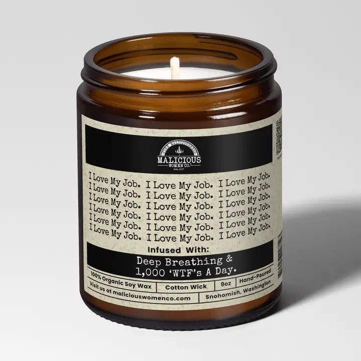 I Love My Job Candle