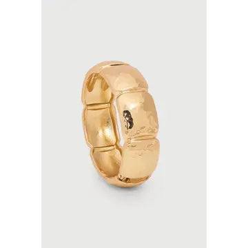 Gold Hammered Square Bracelet