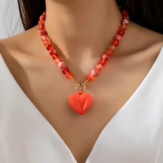 Sweetheart Beaded Necklace