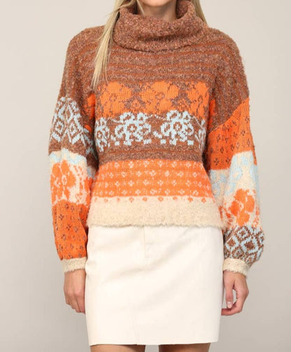 Orange Multi Sweater