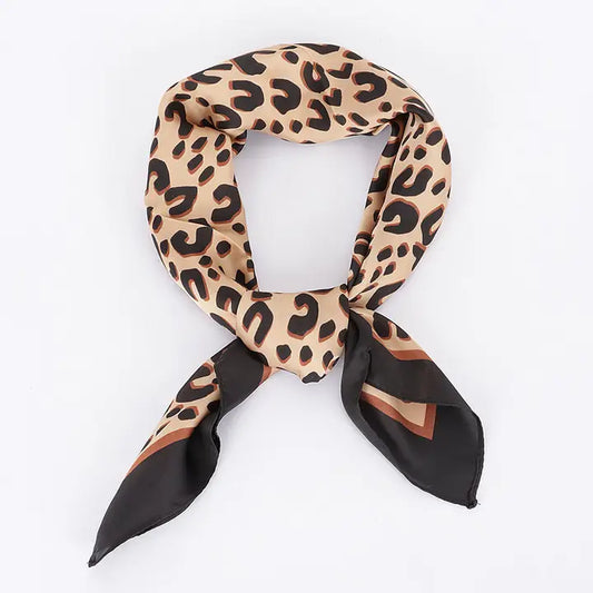 Brown Leopard Print Scarf