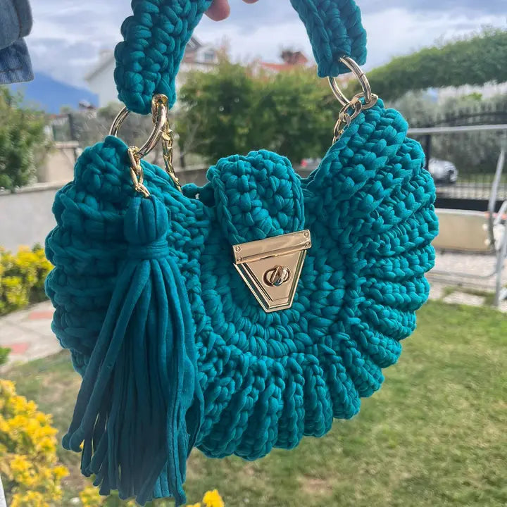 Handmade Crochet Round Handbag