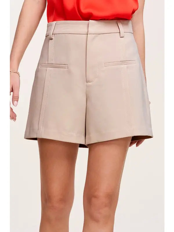 High Waist Formal Shorts