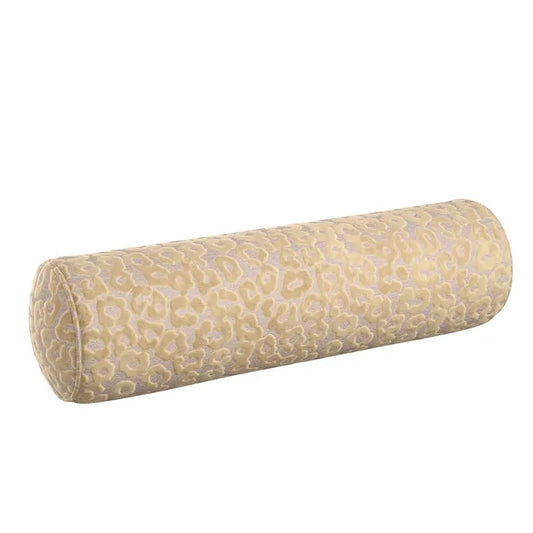Beige Leopard Print Bolster 9"x48"