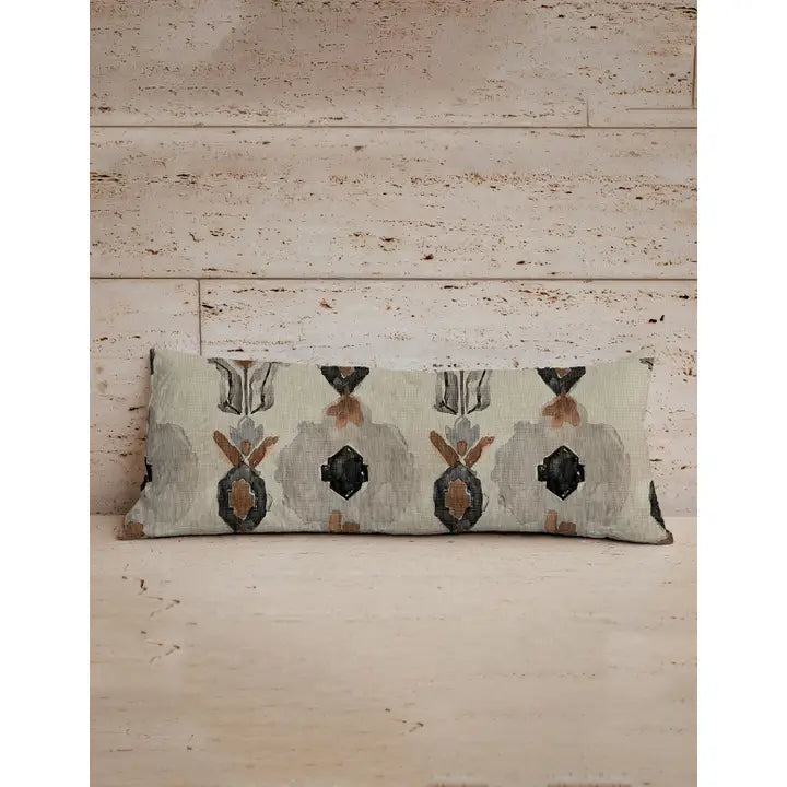 Black & Taupe Lumbar 14"x33"