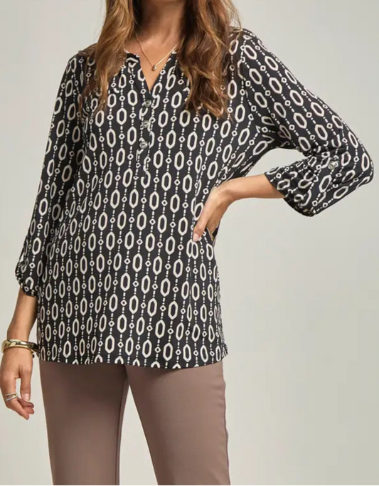 Black & White Pattern Top