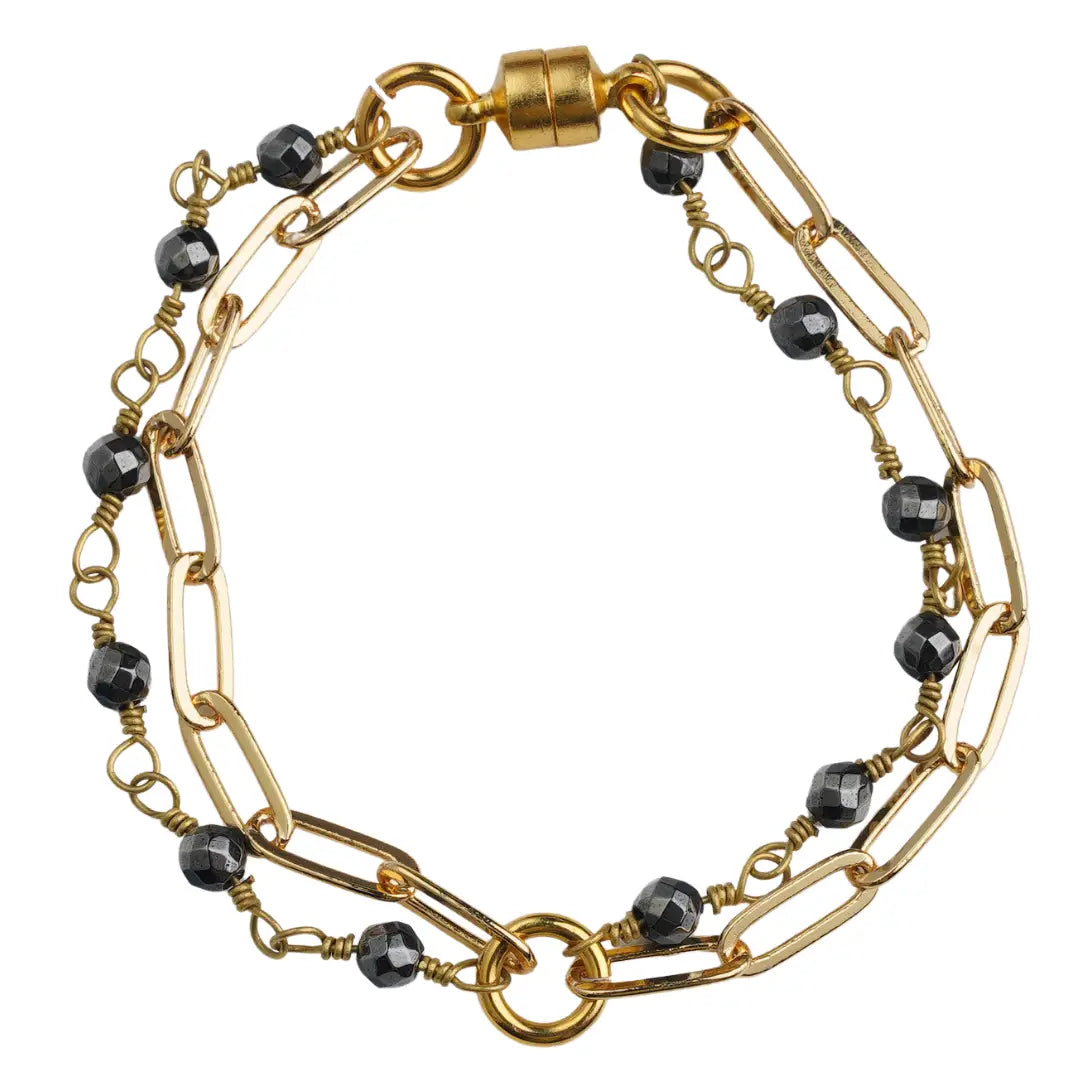 Black & Gold Chain Bracelet