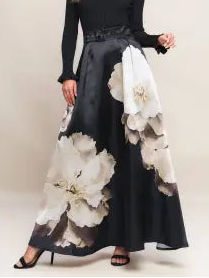 Black Floral Maxi Skirt