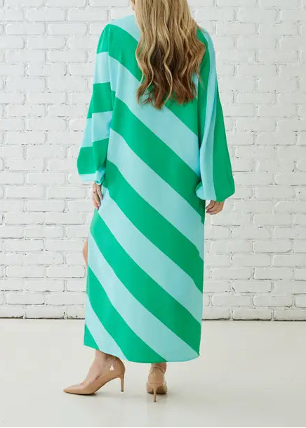 Coco Caftan Aqua/Green