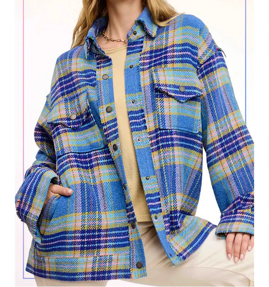 Blue Plaid Shacket