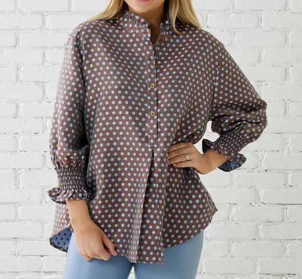 Kimberly Polkadot Top Coco