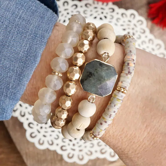 Boho Beaded Bracelet Set
