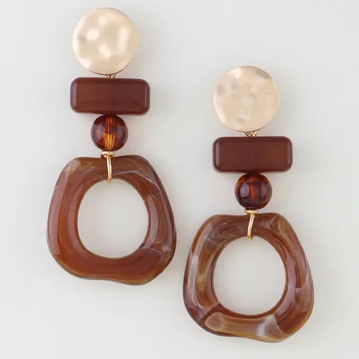 Abstract Marble Stone Earrings