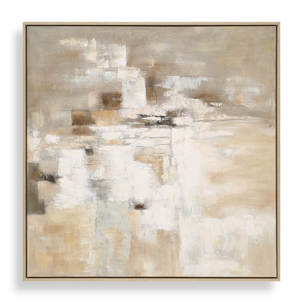 Brown Neutrals Hand Painted Canvas 50"