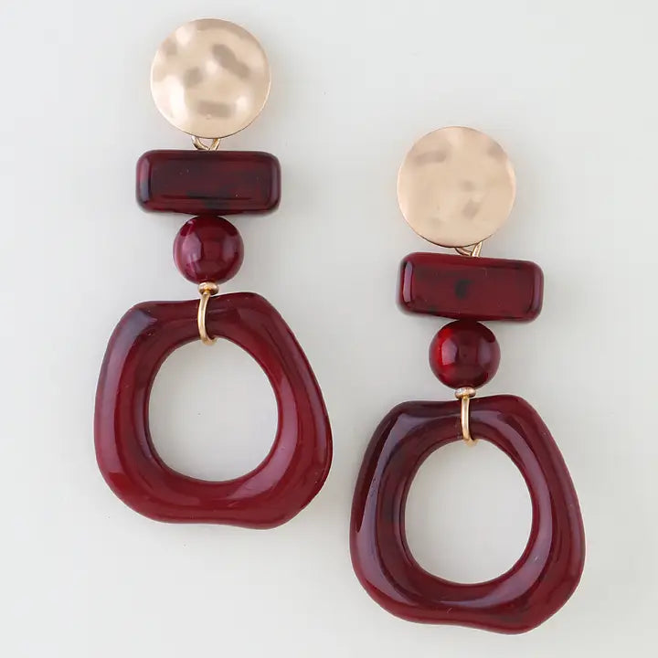 Abstract Marble Stone Earrings