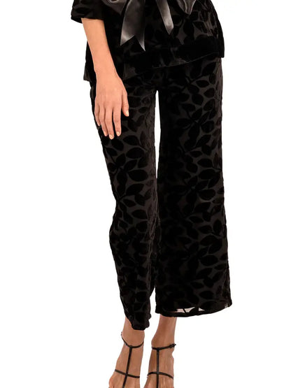 Luxe Leaf Velvet Pants