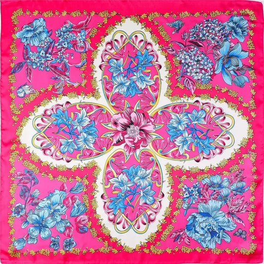 Pink Floral Scarf