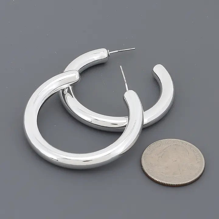 Open C Hoop Earrings