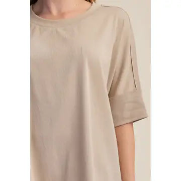 Oversized Round Neck Top