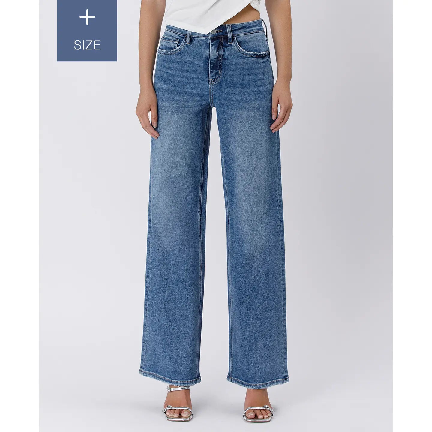 Tummy Control High Rise Wide Jeans