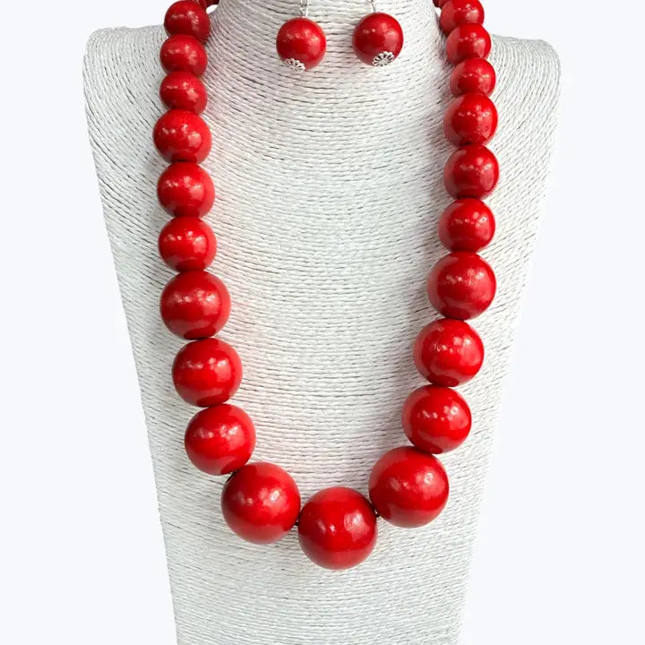 Red Beaded Necklace