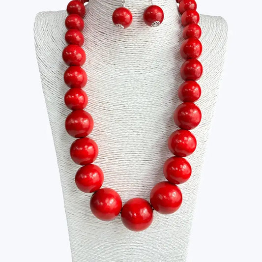 Red Beaded Necklace