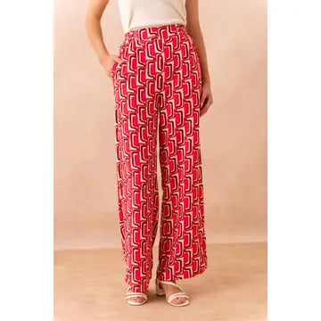 Geometric Print Pants