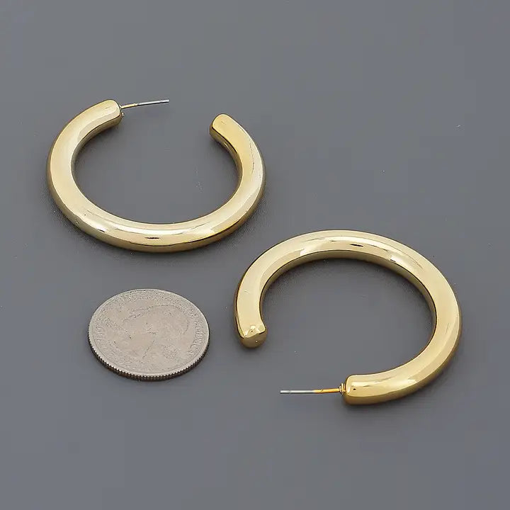 Open C Hoop Earrings