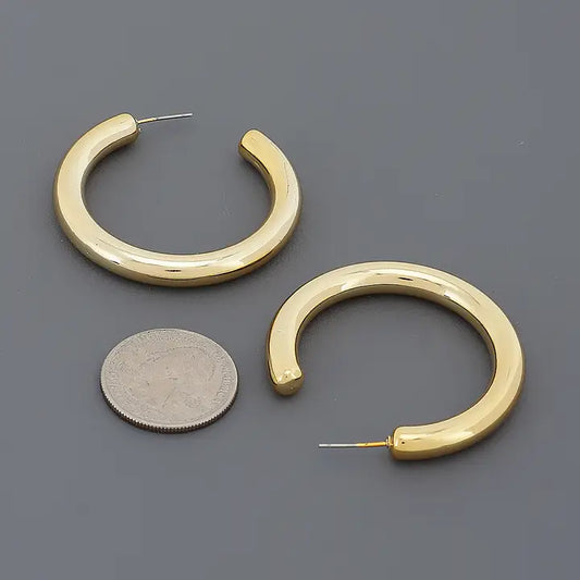 Open C Hoop Earrings