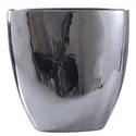 Chrome Ceramic Vase 16"h