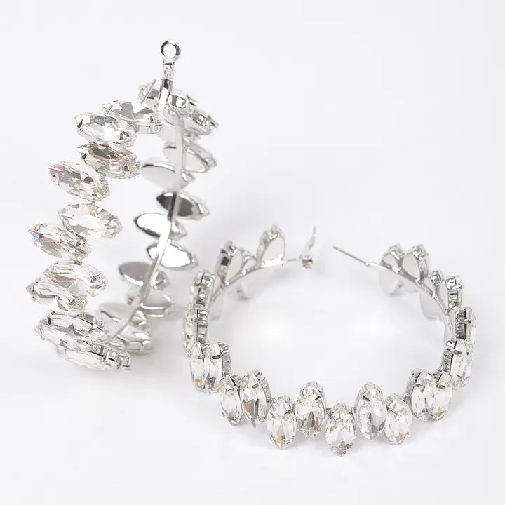 Rhinestone Hoop Earrings