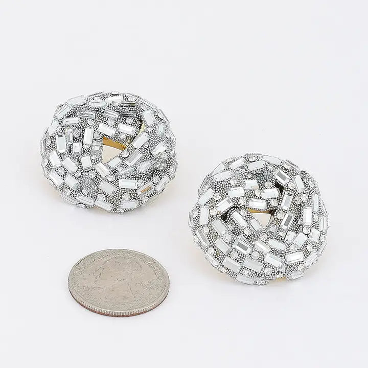 Rhinestone Baguette Earrings