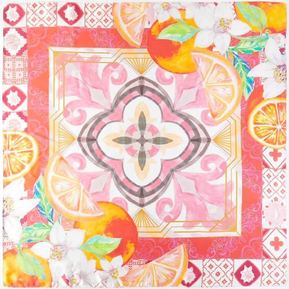 Coral Mosaic Scarf