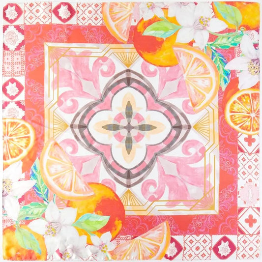 Coral Mosaic Scarf
