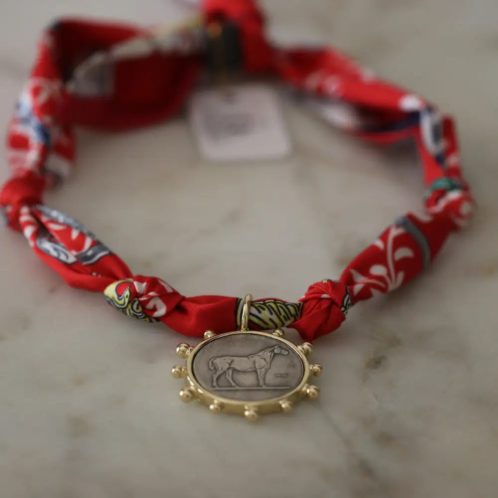 Crimson Scarf Necklace