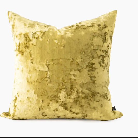 Crushed Yellow Pillow 22"