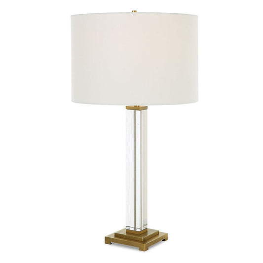 Crystal Table Lamp w/ Gold Base 28"x15"