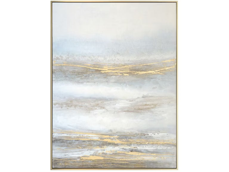 Blue & Gold Calming Art 62"x82"