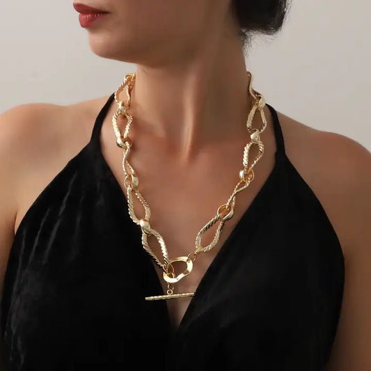 Gold Plated Boho Chain Necklace