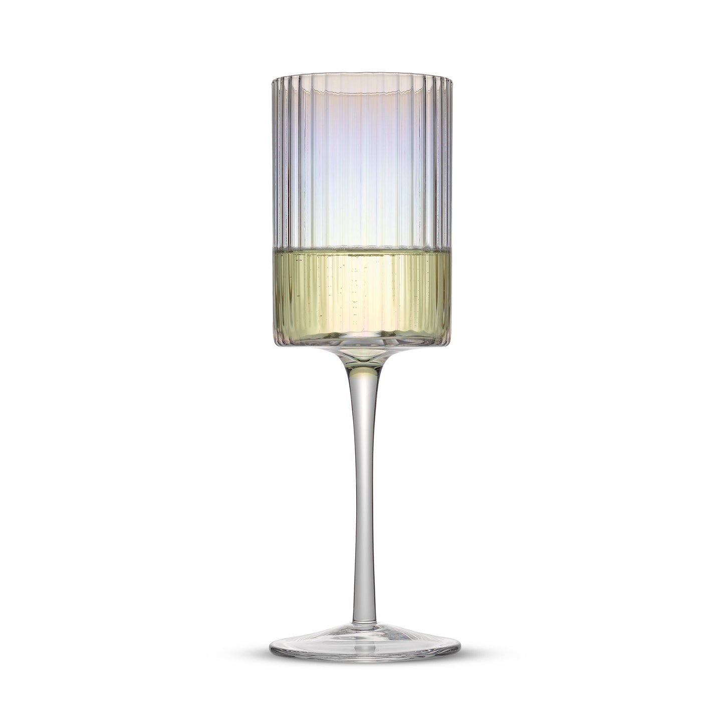 Iridescent White Wine Glass Set of 2