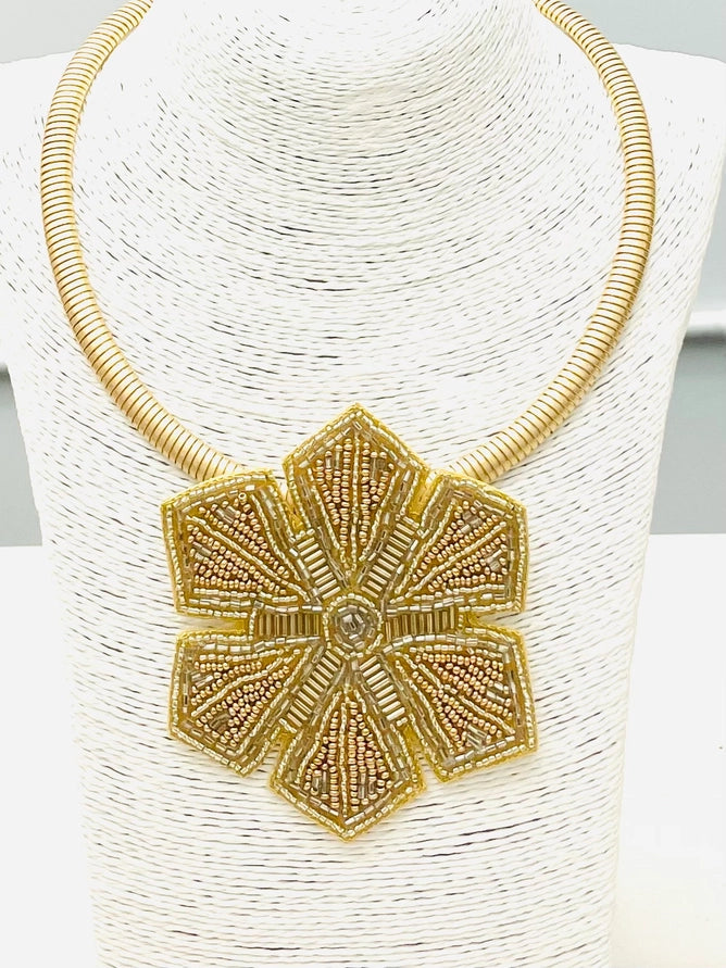 Gold Snowflake Necklace