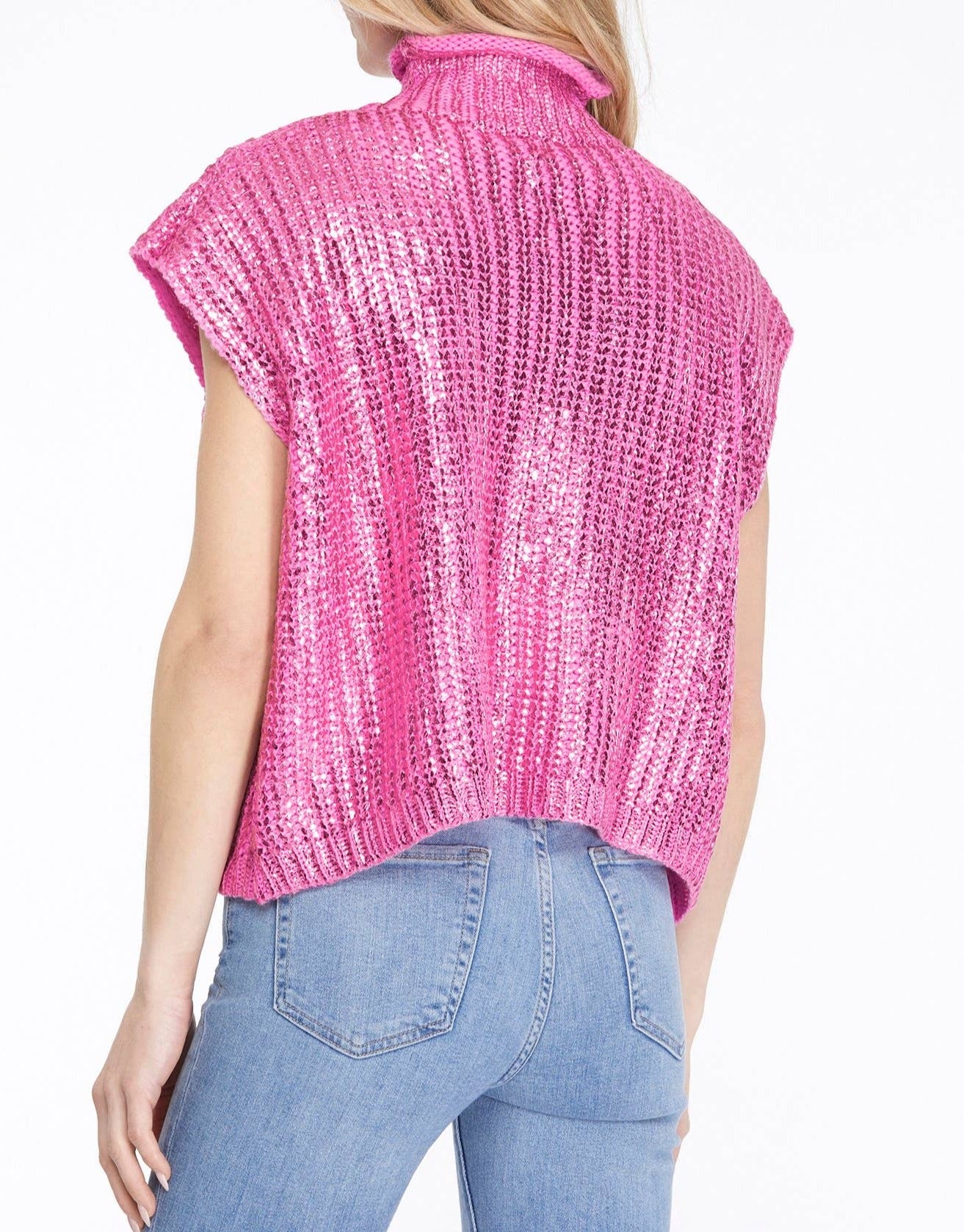 Pink Foiled Sweater