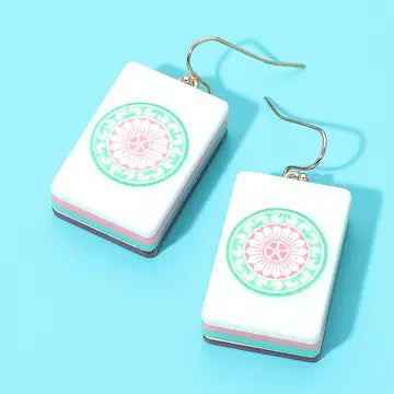 Mahjong Tile Earrings