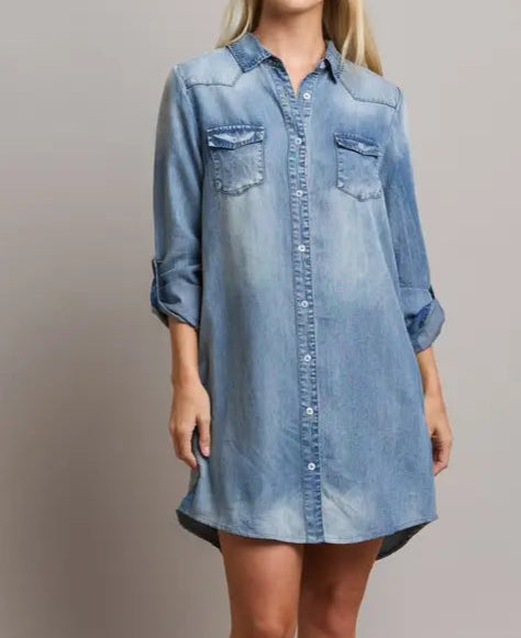 Denim Shirt Dress