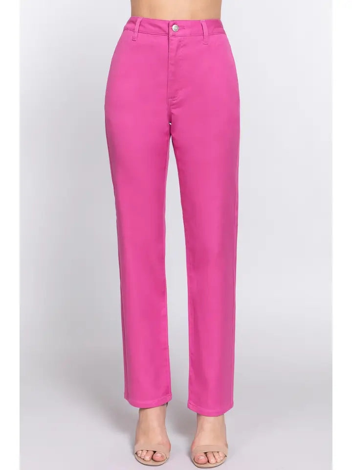 Twill Straight Fit Pants