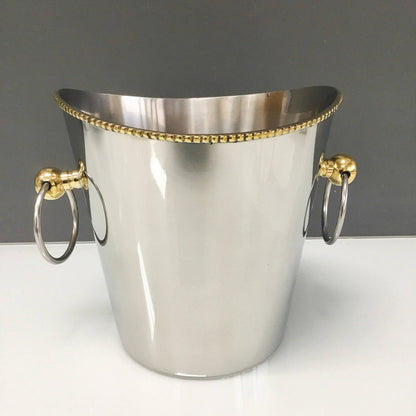 Aluminum & Gold Wine Cooler w/ Handles