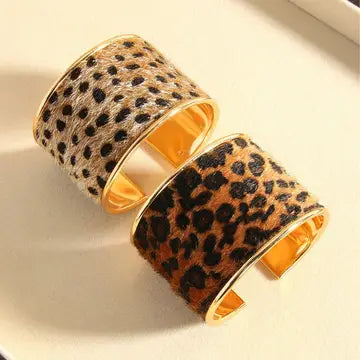 Wild Leopard Open Cuff