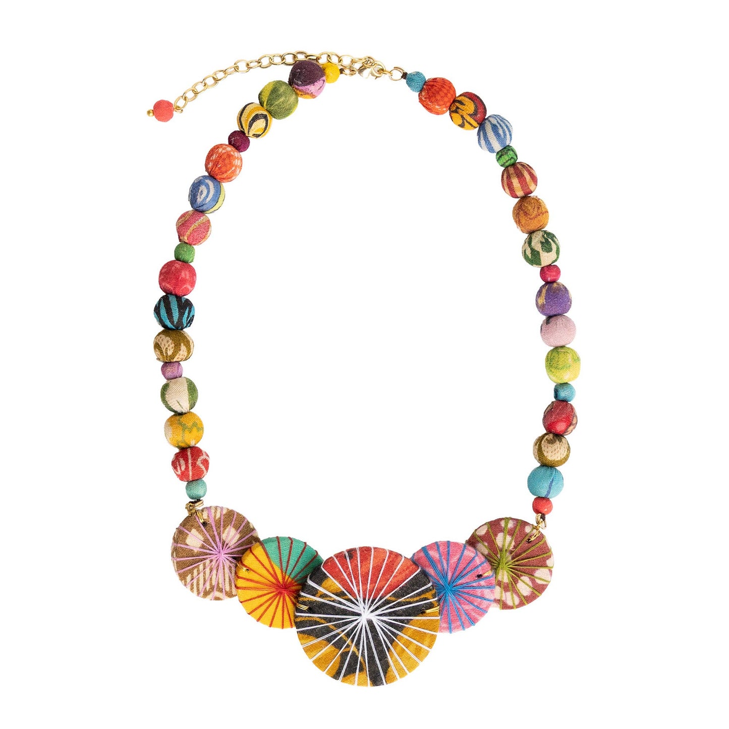 Kantha Threadburst Stacked Necklace