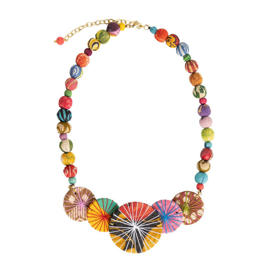 Kantha Threadburst Stacked Necklace