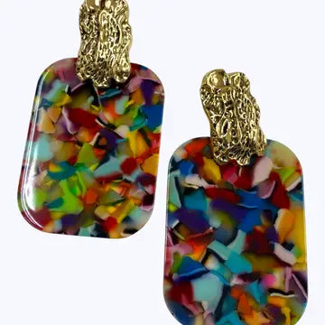 Marbled Drop Earrings
